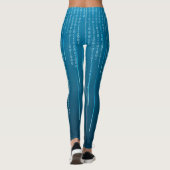 Matrixmuster in Blau Leggings (Rückseite)