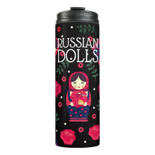 Matrjoschka-Babuschka-Russische Puppen Glocken Sch Thermosbecher