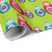 Matrjoschka-Puppen Geschenkpapier (Rolleneckpunkt)