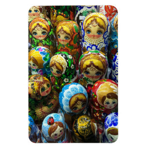 Matrjoschka-Puppen-Souvenir-Kiosk-Reisefoto Magnet