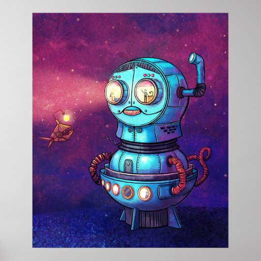 Matrjoschka-U-Boot-Roboter Poster (Vorne)