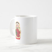 Matrjoška Puppe | 2 x-Bild Kaffeetasse (Vorderseite Links)