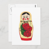 Matrjoška-Puppe Postkarte (Vorne/Hinten)
