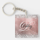 Matron of Ehre Silver Glitzer Rose Gold Foil Schlüsselanhänger (Vorderseite)