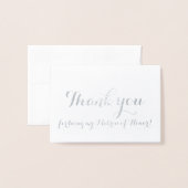 Matron of Ehre Vielen Dank Silver Folienkarte (Vorderseite mit Umschlag)