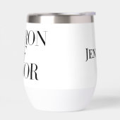 Matron of Honor Black Modern Elegant Personalisier (Links)