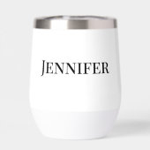 Matron of Honor Black Modern Elegant Personalisier (Rückseite)