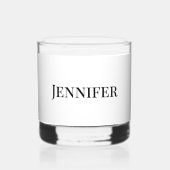 Matron of Honor Black Modern Elegant Personalisier Whiskyglas (Rückseite)
