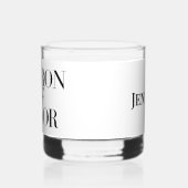 Matron of Honor Black Modern Elegant Personalisier Whiskyglas (Links)