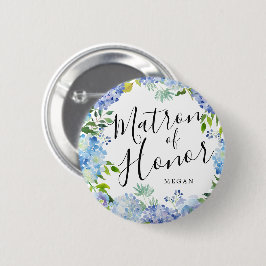 Matron of Honor Carolina Bloom Custom Wedding Button