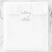 Matron of Honor Classy Grays Runder Aufkleber (Tasche)