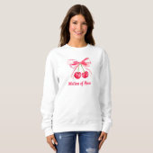 Matron of Honor Coquette Pink Bow Wedding Sweatshirt (Vorne ganz)