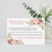 Matron of Honor Definition Karte (Stehend Vorderseite)