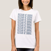 Matron of Honor Dusty Blue Matching Brautparty T-Shirt (Vorderseite)