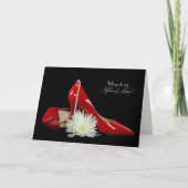 Matron of Honor Fordern rote Schuhe Einladung (Vorderseite)