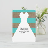 Matron of Honor Gedicht Turquoise Einladung (Stehend Vorderseite)
