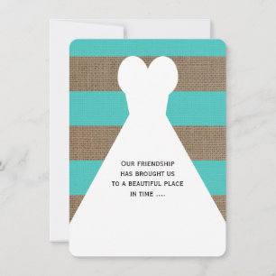 Matron of Honor Gedicht Turquoise Einladung