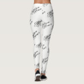 Matron of Honor Leggings - Black on White (Rückseite)