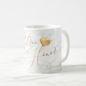 Matron of Honor/Marble+Imitate Goldene Romantische Kaffeetasse (VorderseiteRechts)