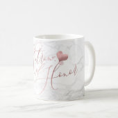 Matron of Honor/Marble+Imitate Rose Gold Script Kaffeetasse (VorderseiteRechts)