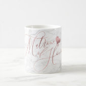 Matron of Honor/Marble+Imitate Rose Gold Script Kaffeetasse (Mittel)