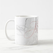 Matron of Honor/Marble+Imitate Rose Gold Script Kaffeetasse (Links)