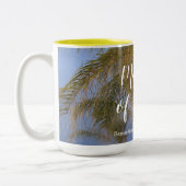 Matron of Honor Palm Trees Personalized Mugs Zweifarbige Tasse (Links)