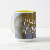 Matron of Honor Palm Trees Wedding Tasse (Vorderseite Links)