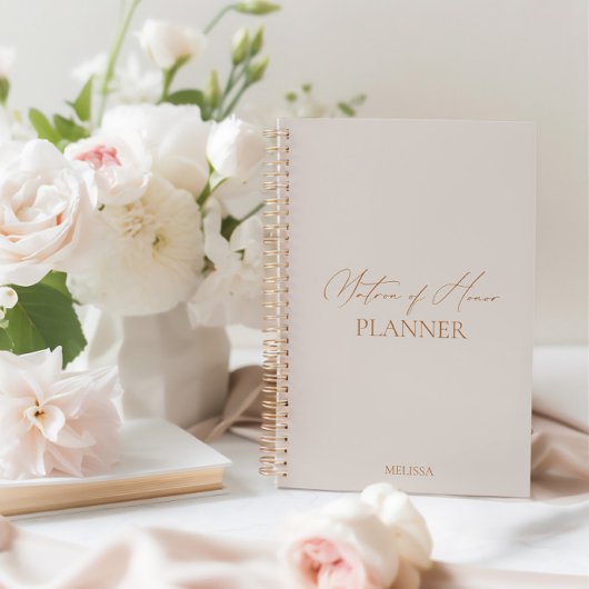 "Matron of Honor Planner" Moderne, elegante Hochze Planer