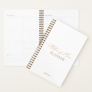 "Matron of Honor Planner" Moderne, elegante Hochze Planer