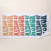 Matron of Honor Retro Pastel Gradient Strandtuch (Vorderseite)