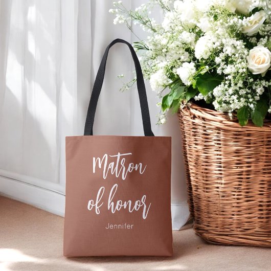 Matron of Honor Terracotta Brown Wedding Tasche