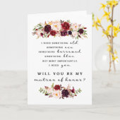 Matron of Honor Vorschlag Card, Faltkarte Karte (Gelbe Blume)