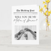 Matron of Honor Vorschlag, UK Custom Newspaper Karte (Gelbe Blume)