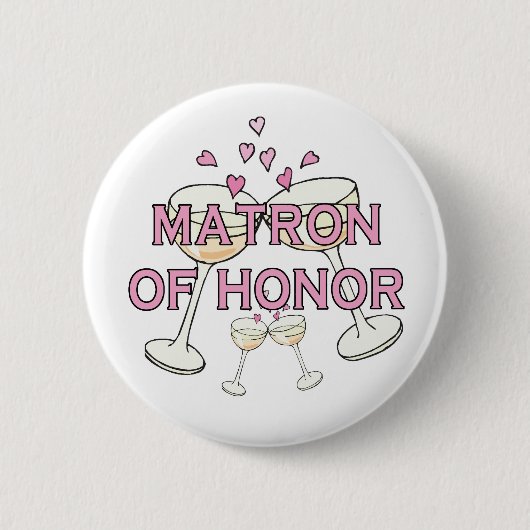Matron of Honor Wedding ID Button (Vorderseite)