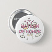Matron of Honor Wedding ID Button (Vorne & Hinten)