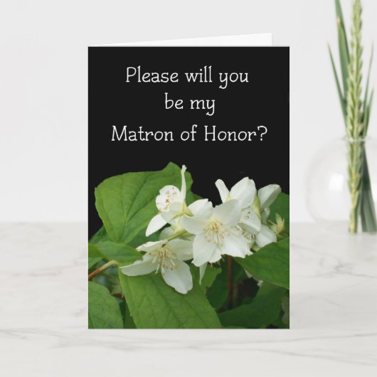 Matron of Honor Wedding Invitation Card Einladung (Vorderseite)