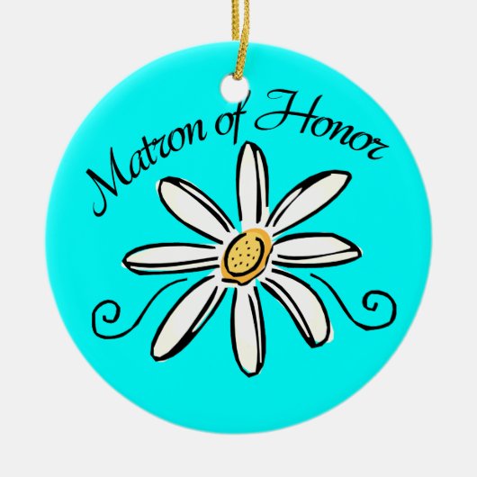 Matron of Honor Wedding Keramik Ornament (Vorne)
