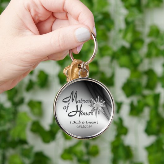 Matron of Honour Black and White Custom Schlüssela Schlüsselanhänger (Hand)