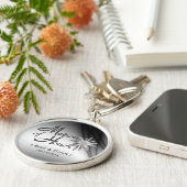 Matron of Honour Black and White Custom Schlüssela Schlüsselanhänger (Seite)