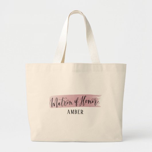 Matron of Honour Elegant Script Tote Bag Jumbo Stoffbeutel (Vorne)