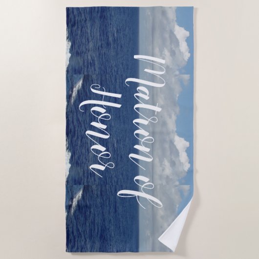Matron von Honor Ocean Waves Beach Handtuch (Vorderseite)