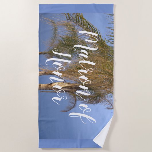 Matron von Honor Palm Trees Beach Handtuch (Vorderseite)