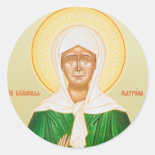 Matrona Runder Aufkleber (Vorderseite)