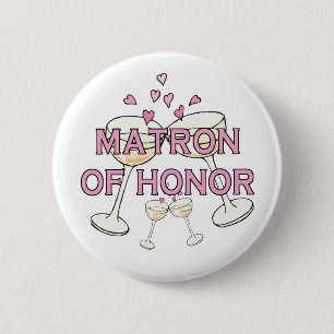 Matrone der Ehre Wedding Identifikations-Knopf Button