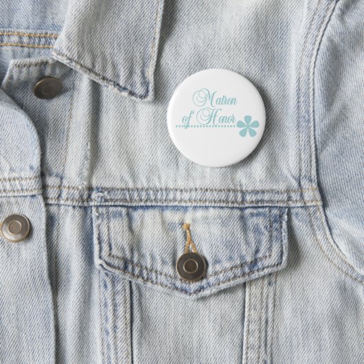 Matrone der Ehrenaquamarinen Eleganz Button (Beispiel)