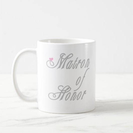 Matrone der Ehrennoblen Grau Kaffeetasse (Links)