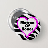Matrone der Ehrenzebra-Streifen Button (Vorne & Hinten)