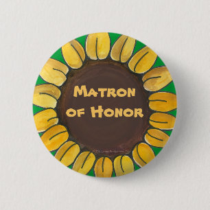 Matrone des Ehrensonnenblume-Knopfes Button