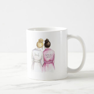 Matrone? Tassen-blonde Braut-dunkles brünettes Kaffeetasse